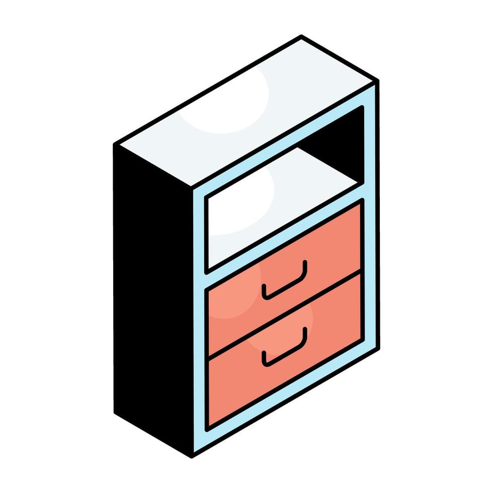 Modern design icon of office drawer vector