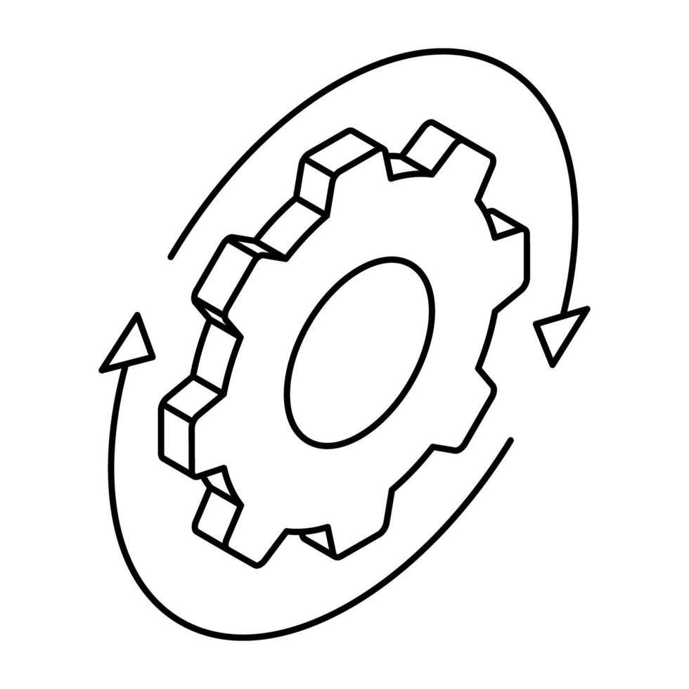 Creative design icon of setting update vector