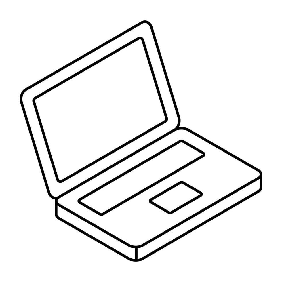 An icon design of laptop vector