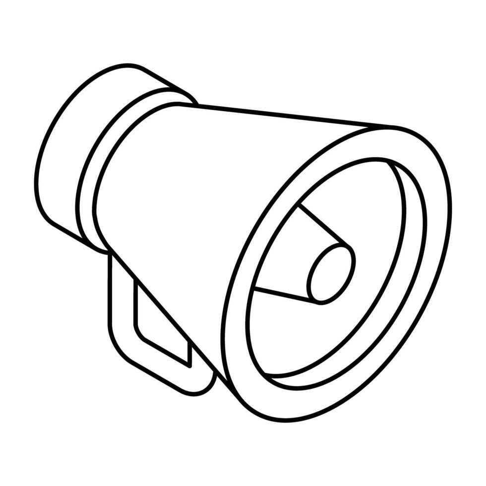 An icon design of megaphone vector