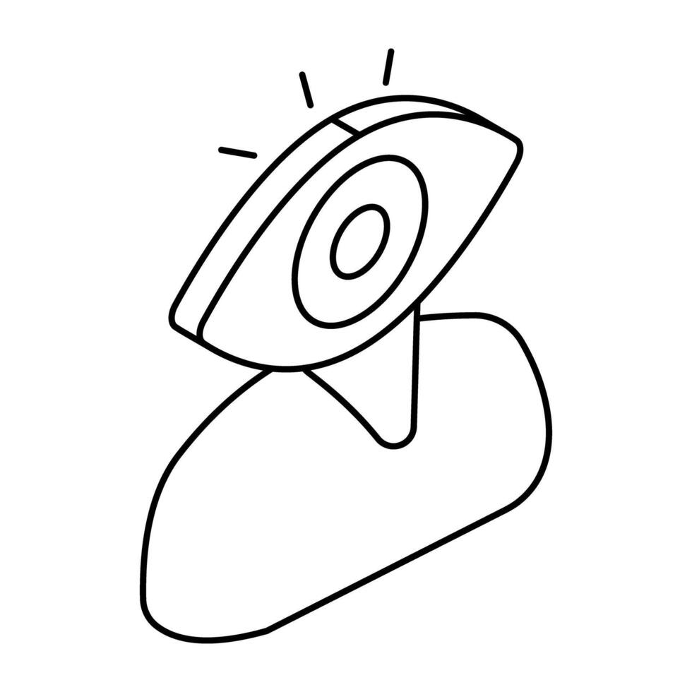 A colored design icon of monitoring vector