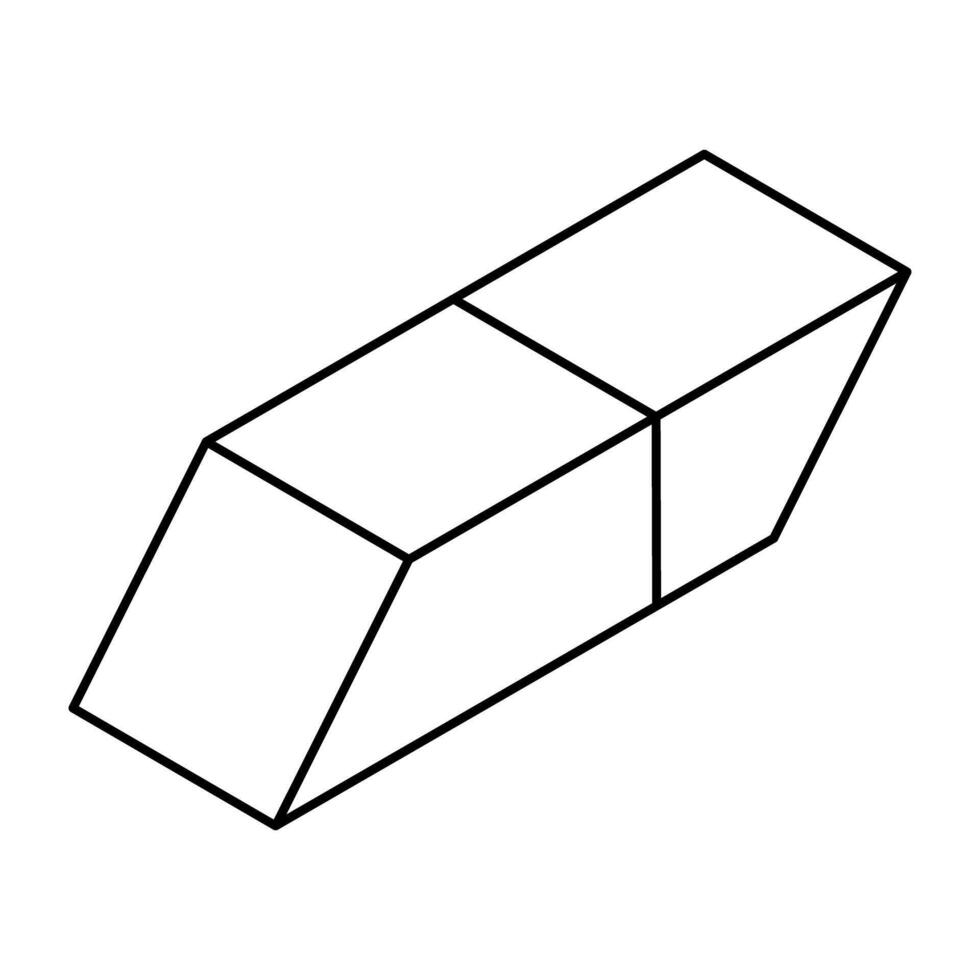 A flat design icon of eraser vector