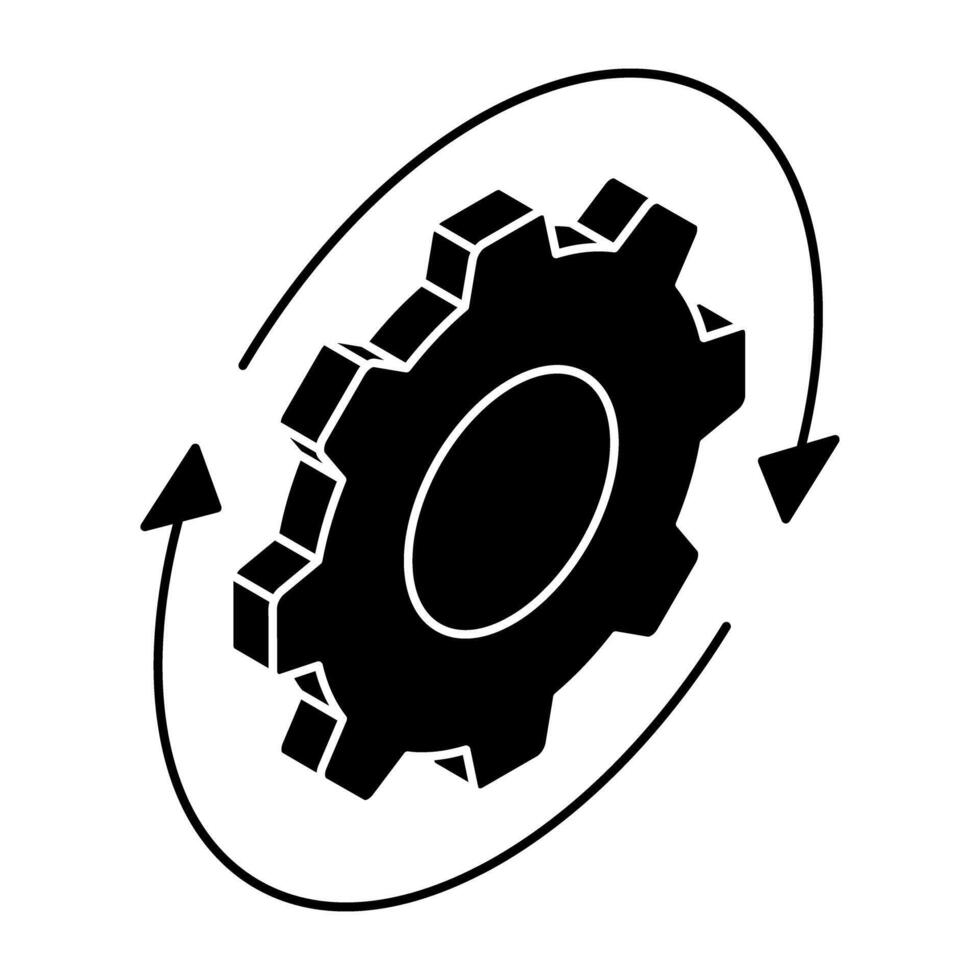 Creative design icon of setting update vector