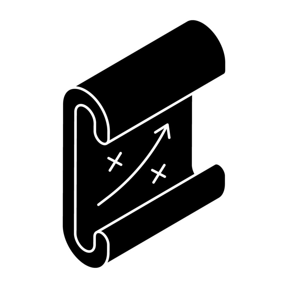 A colored design icon of strategy vector