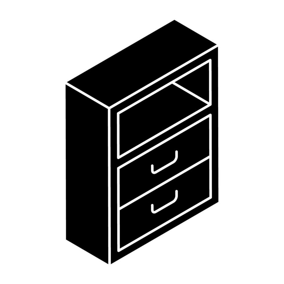 Perfect design icon of office Drawer vector