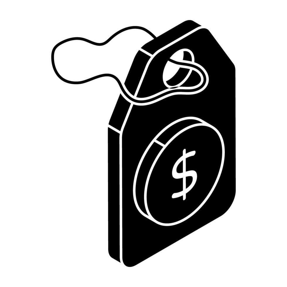 Dollar tag, dollar label, price tag, money tag, currency tag vector