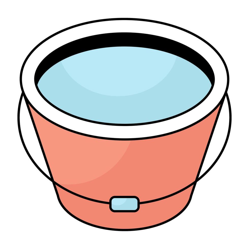 An icon design of bucket vector