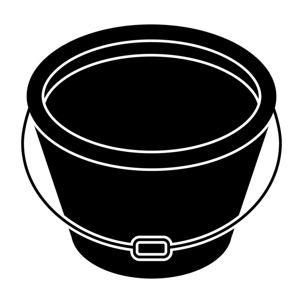 An icon design of bucket vector