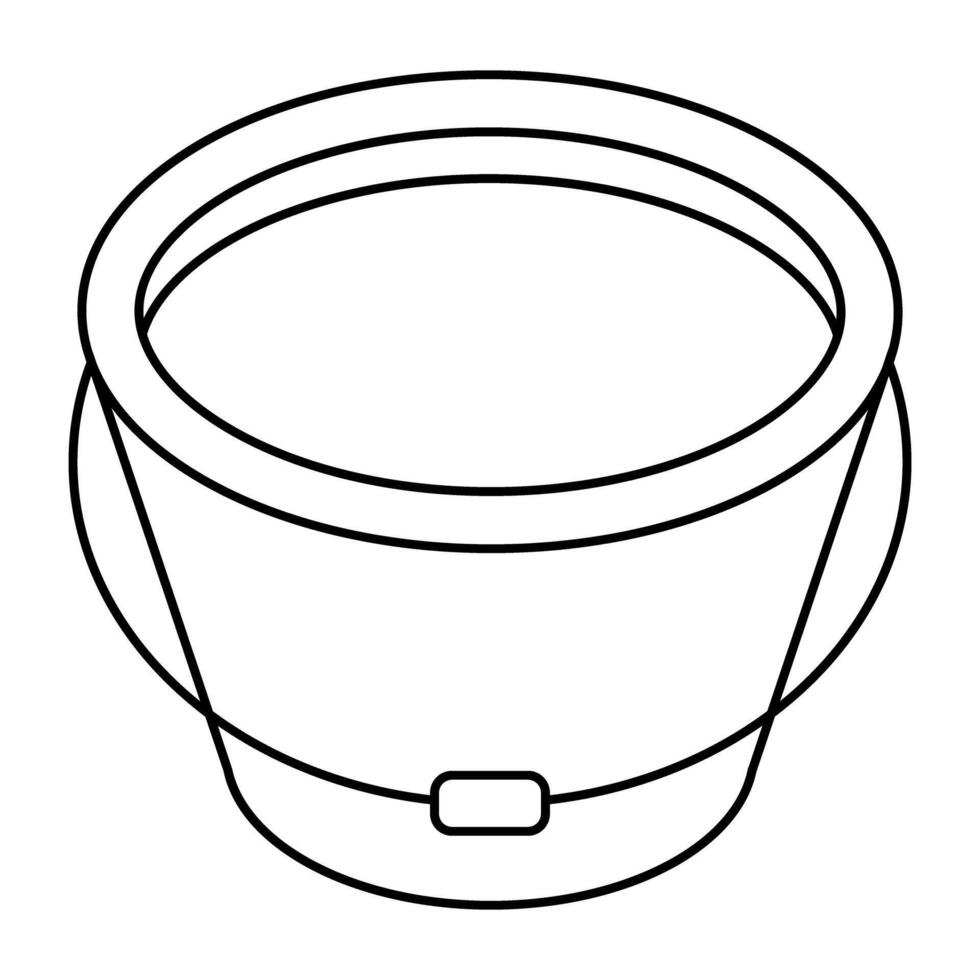 An icon design of bucket vector