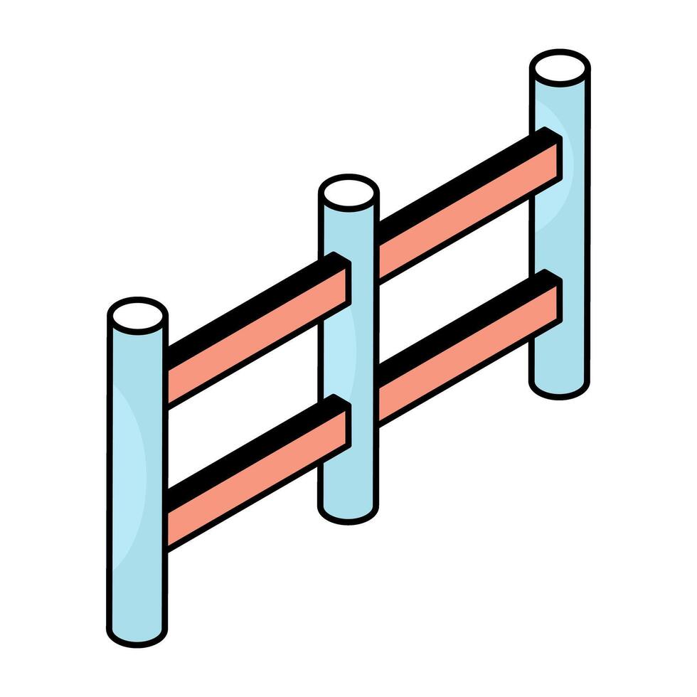 An icon design of fence vector