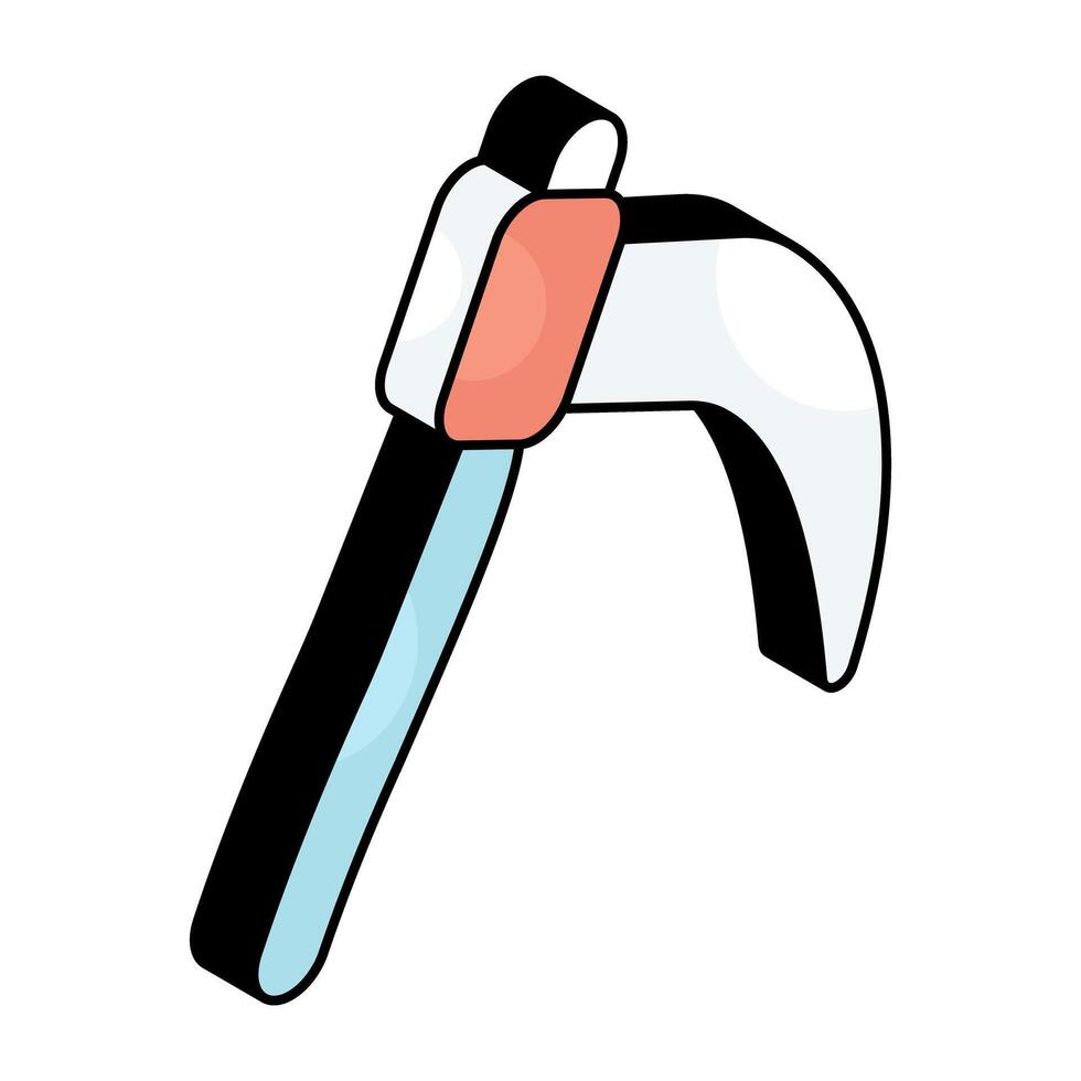 An icon design of scythe vector