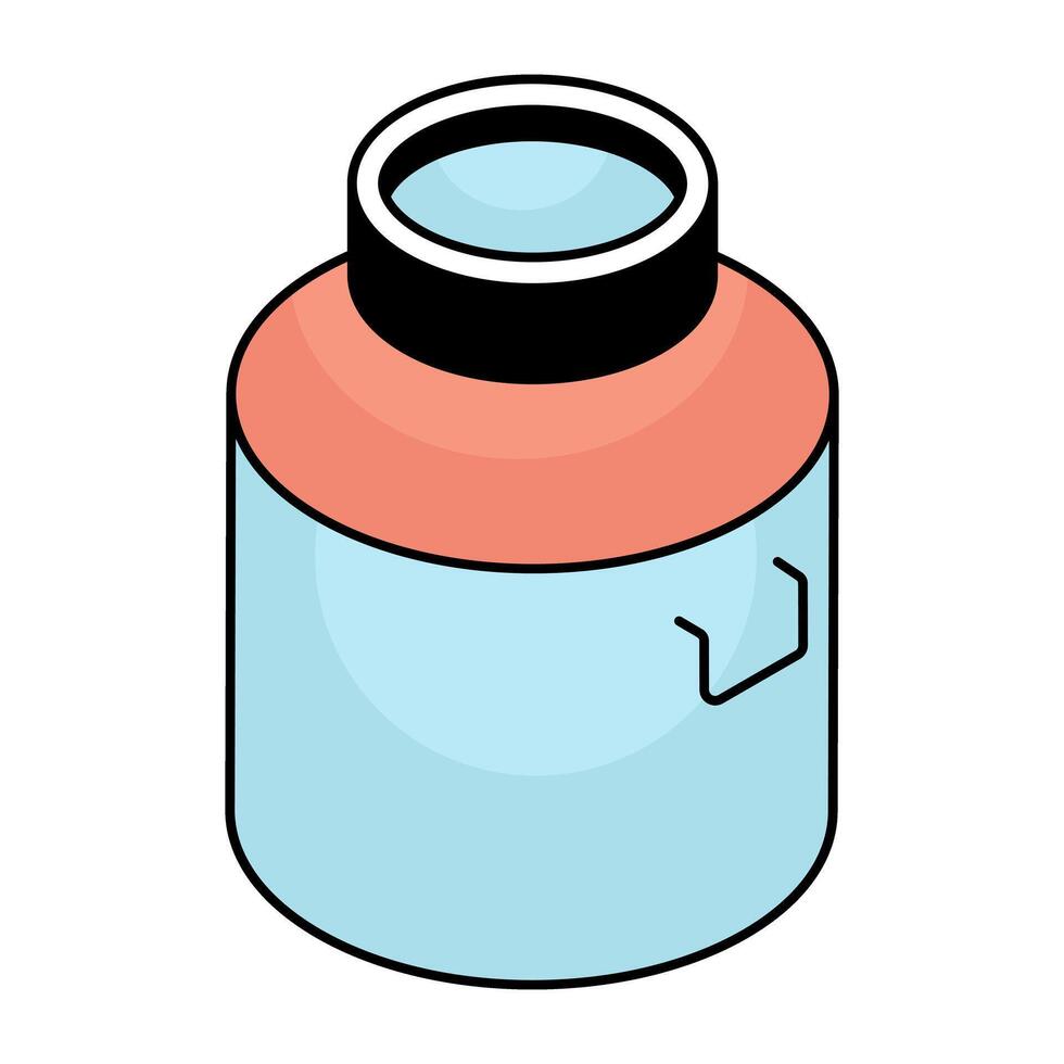 An icon design of milk can vector
