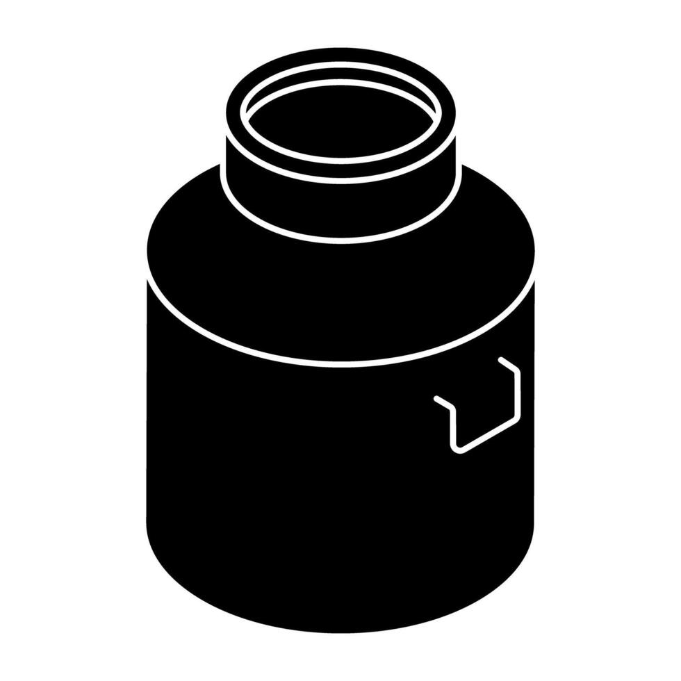 An icon design of milk can vector