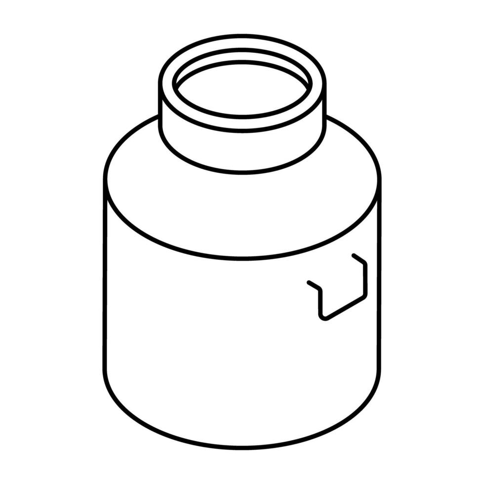An icon design of milk can vector