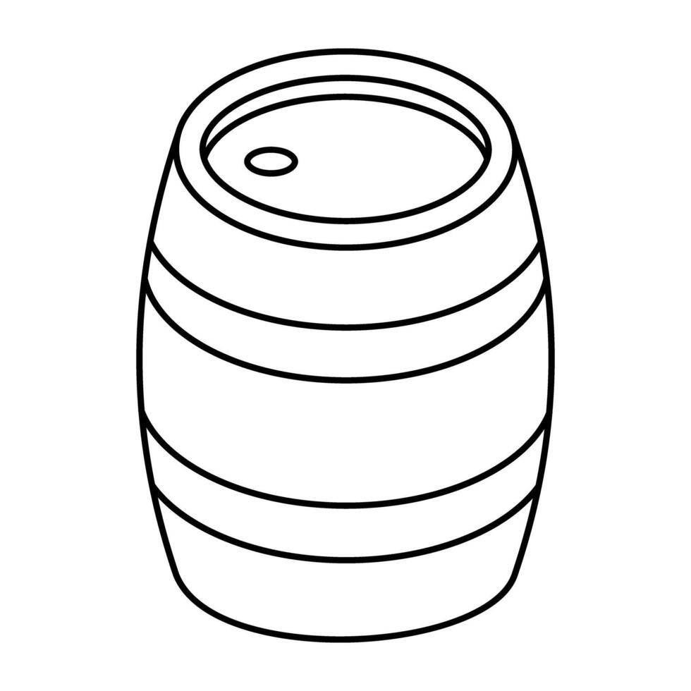 Editable design icon of oil drum vector