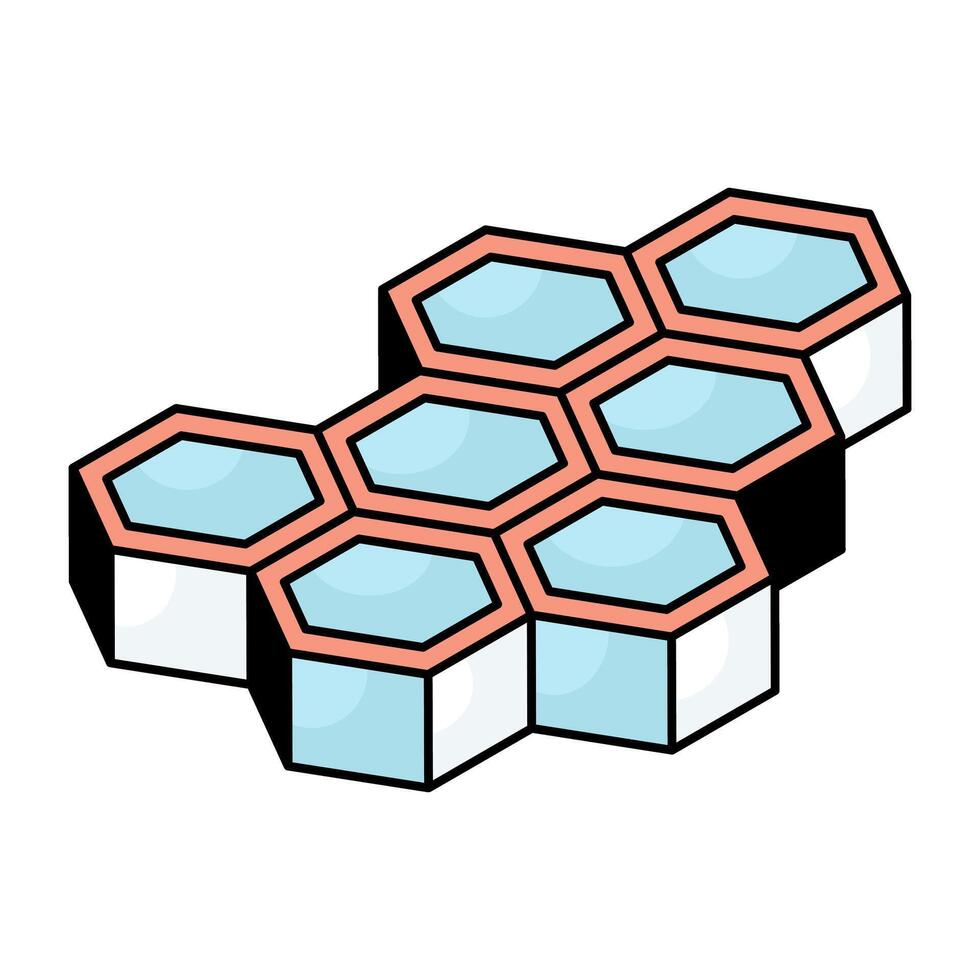 An icon design of chemical structure, compound vectors