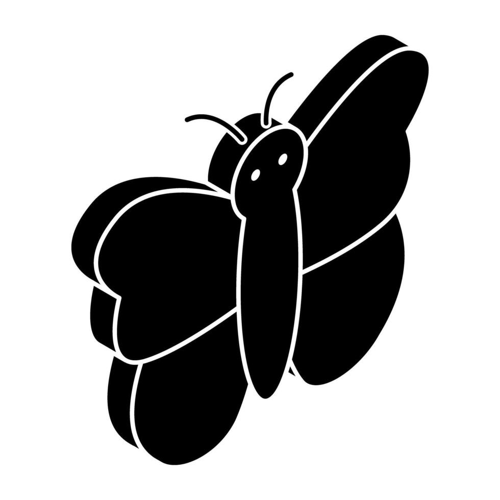 An icon design of butterfly vector