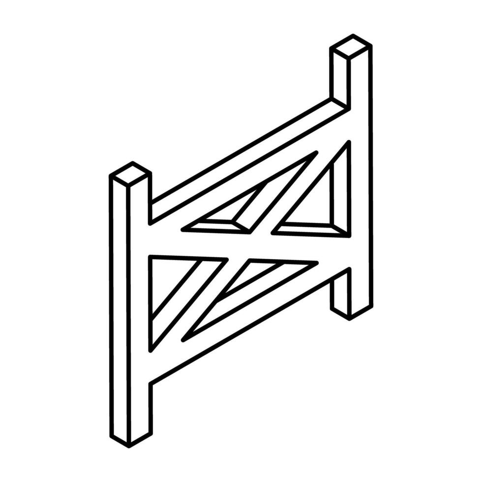 An icon design of fence vector