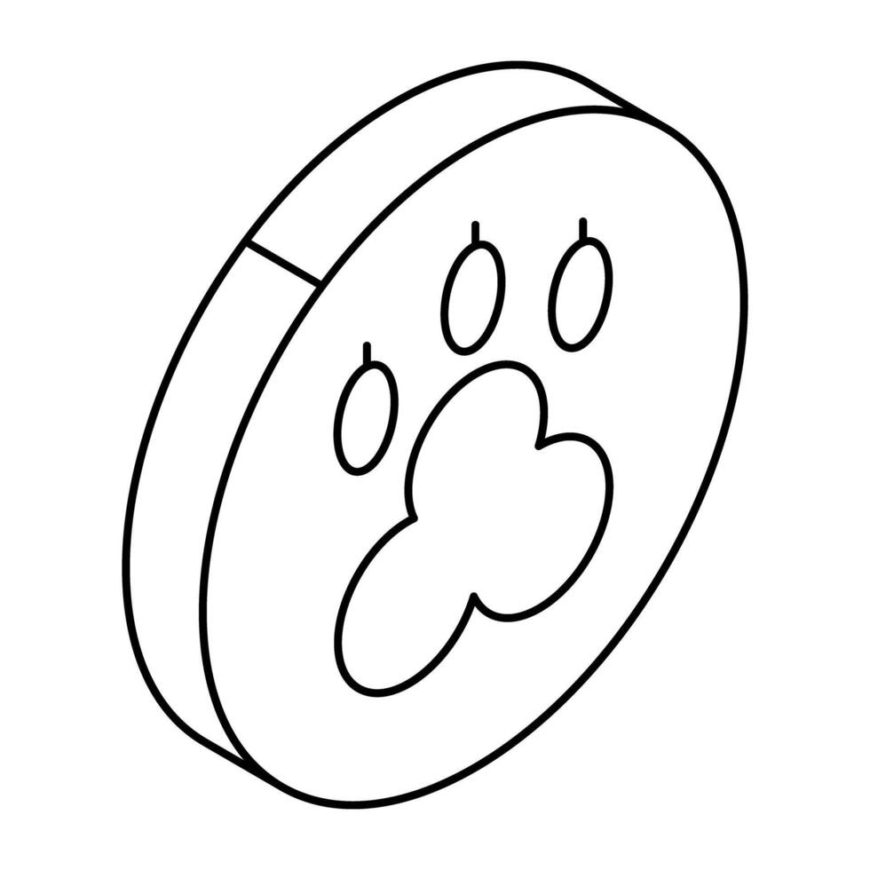 Modern design icon of dog paw vector