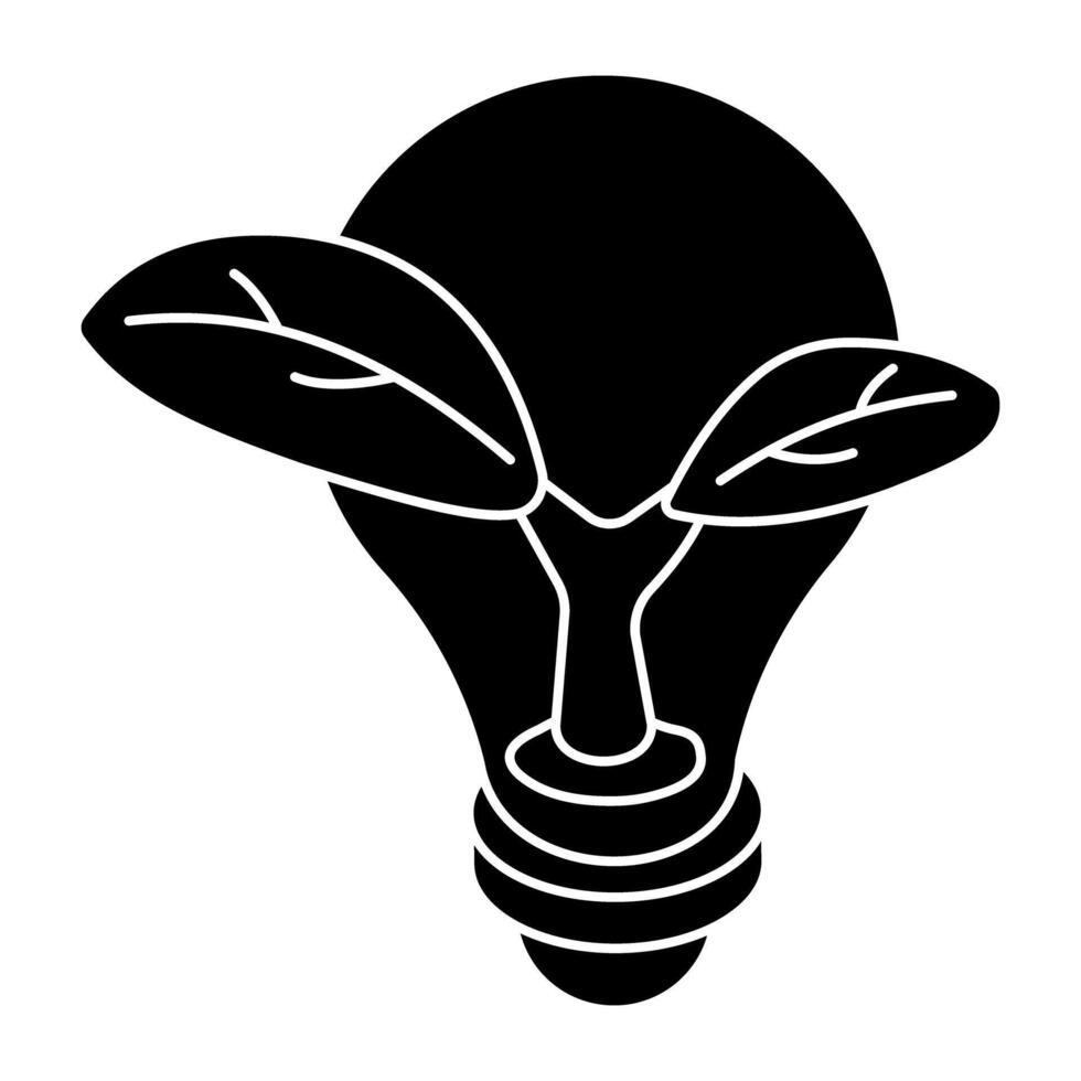 Creative design icon of eco idea vector