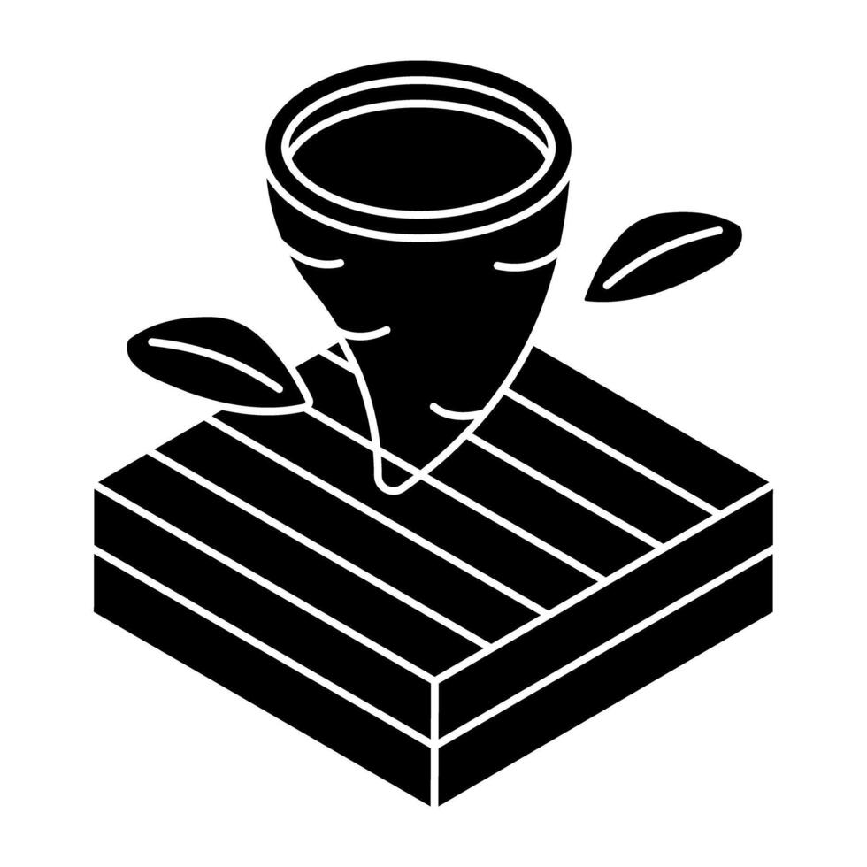 A flat design icon of typhoon vector