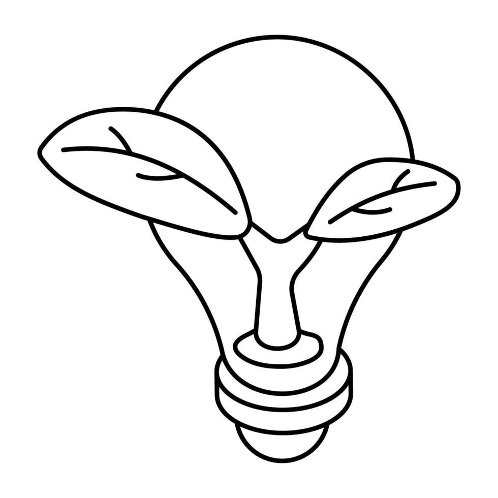 Creative design icon of eco idea vector