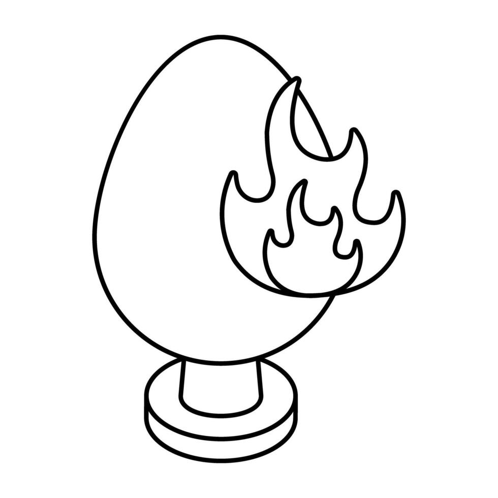 Editable design icon of forest fire vector