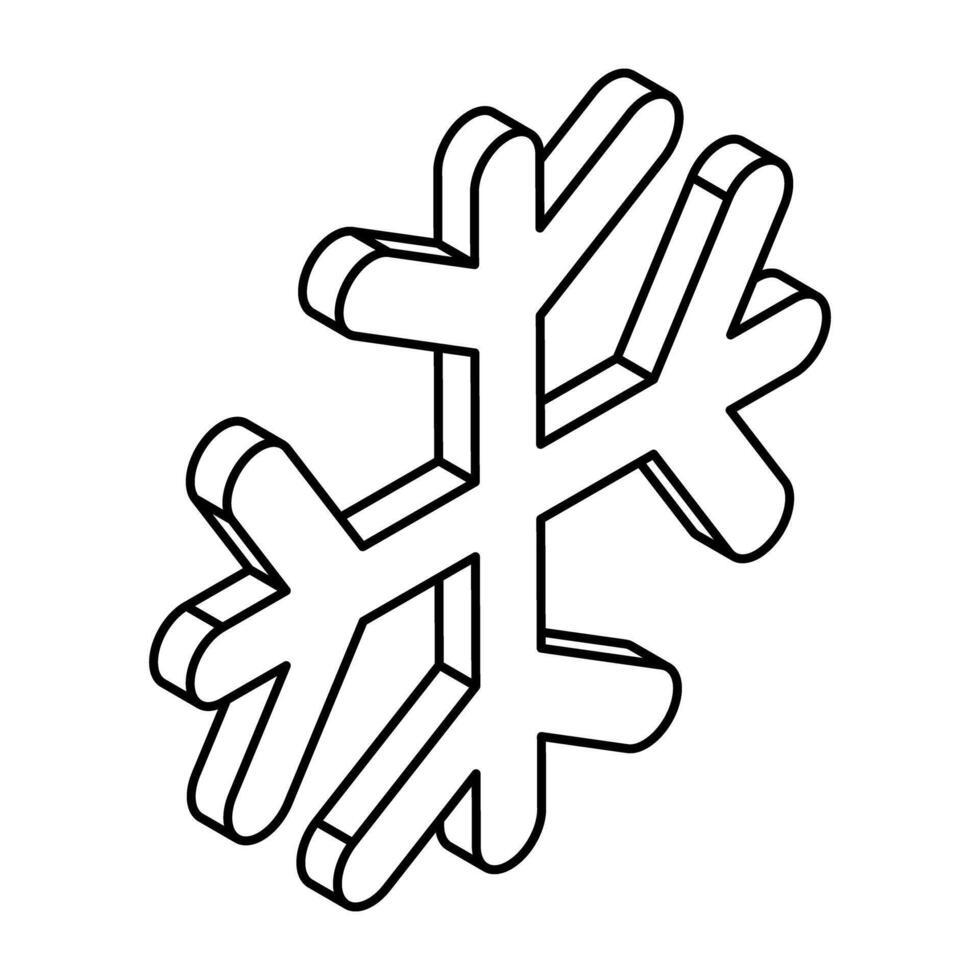 Modern design icon of snowflake vector