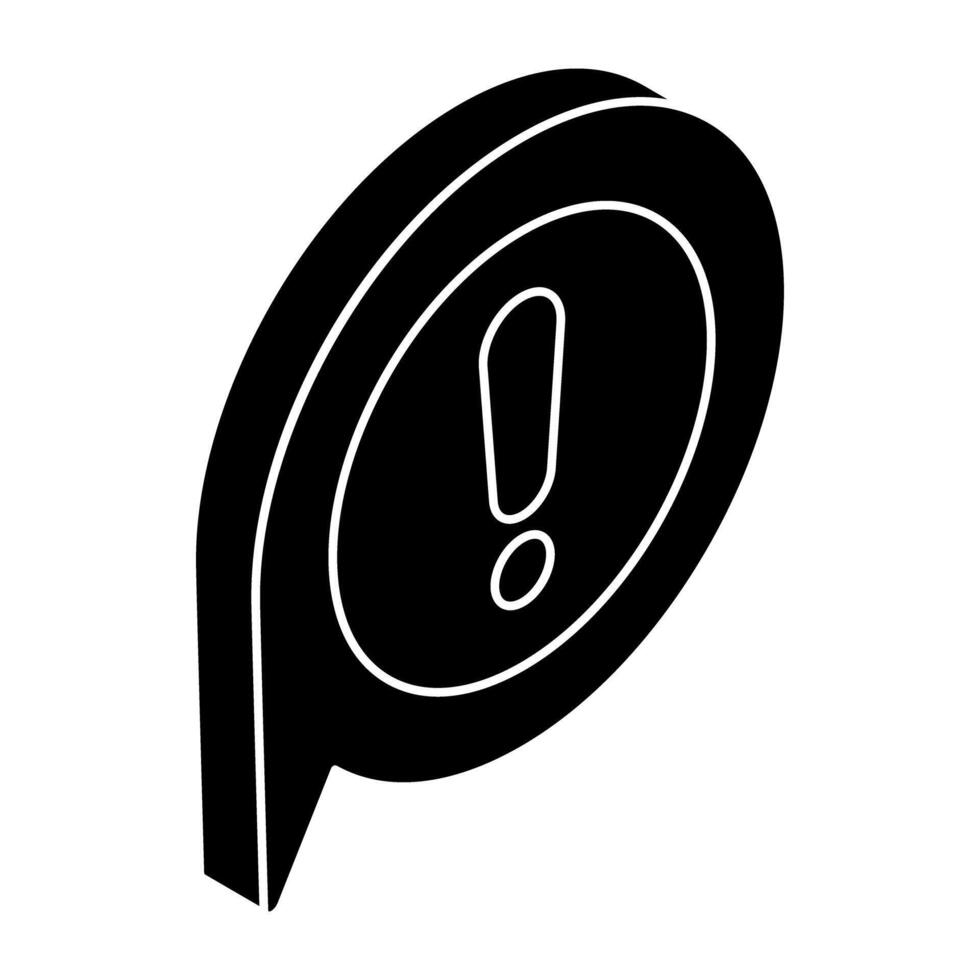 A beautiful design icon of chat warning vector
