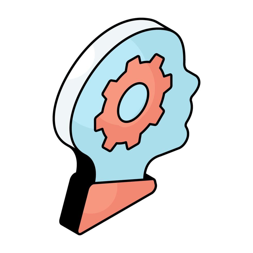 Premium design icon of mind setting vector