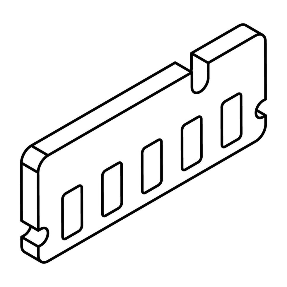 A trendy design icon of ram vector