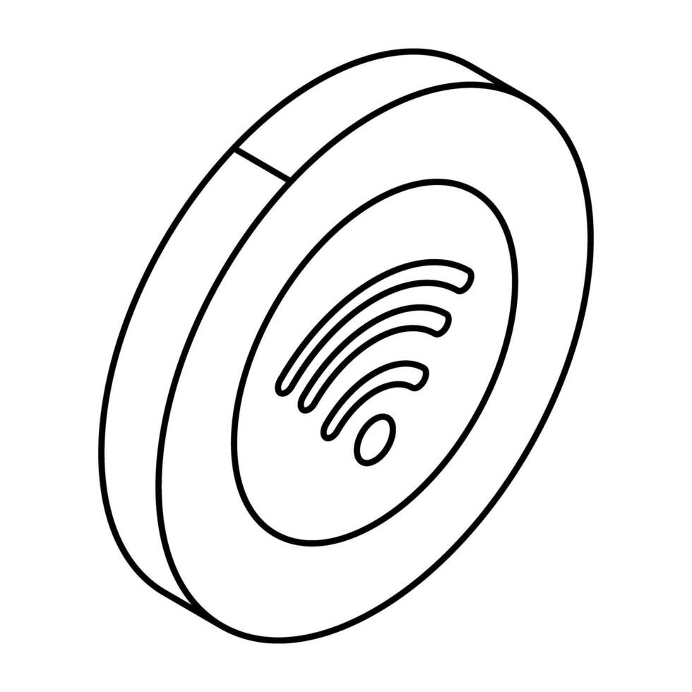 A beautiful design icon of cloud wifi vector