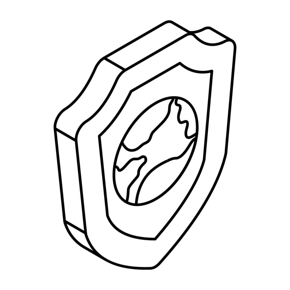 An icon design of global security vector