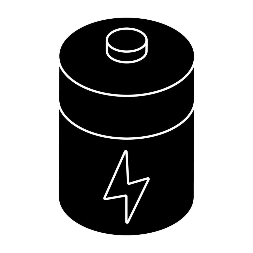 An icon design of battery cell vector