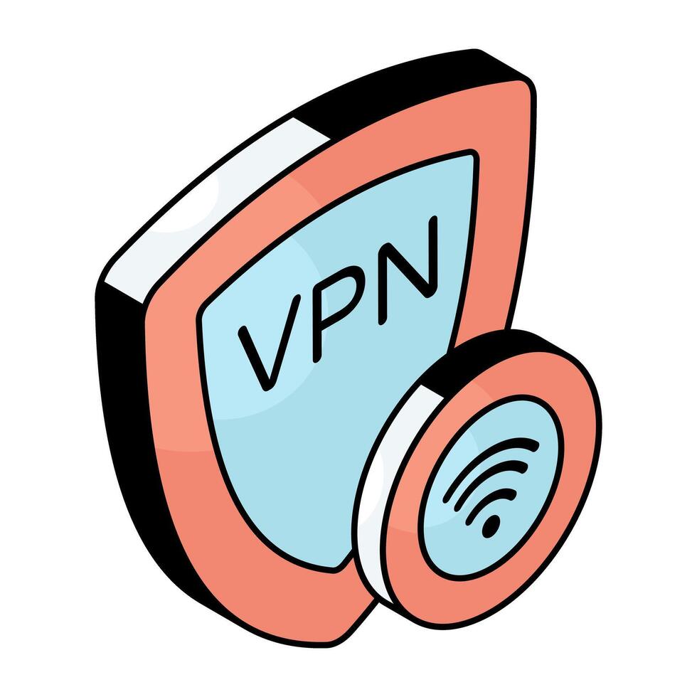 Creative design icon of vpn vector