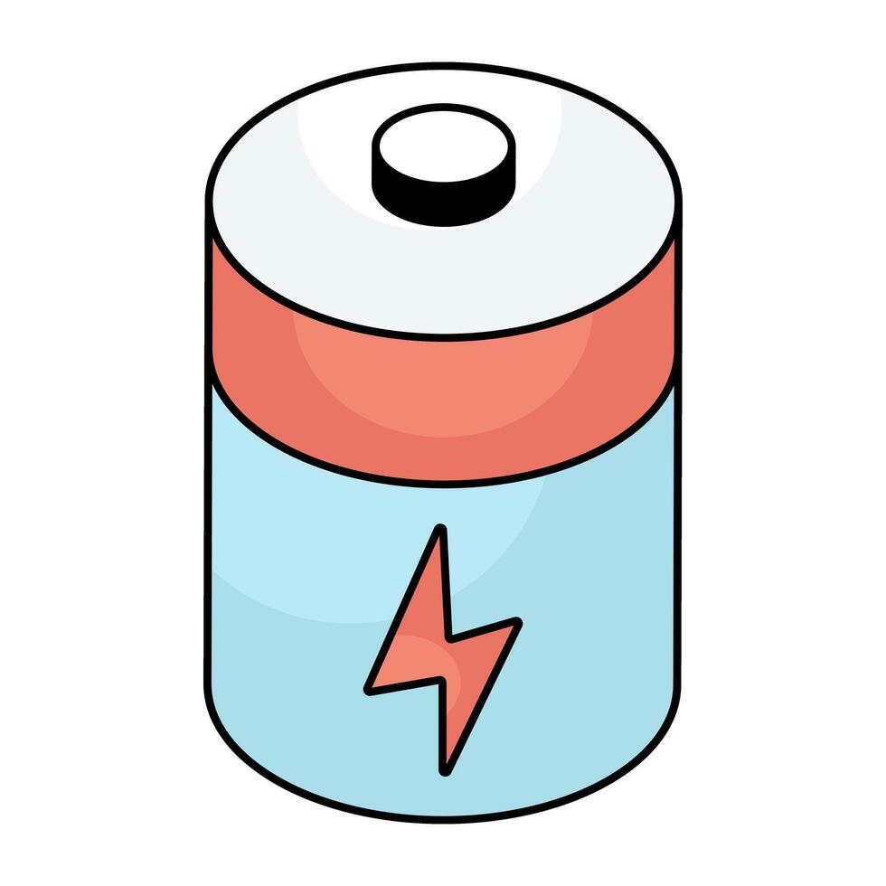 An icon design of battery cell vector