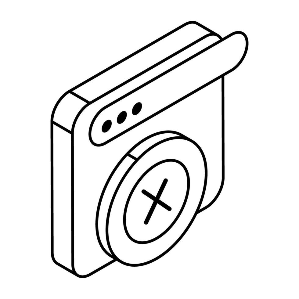 Creative design icon of wrong website vector
