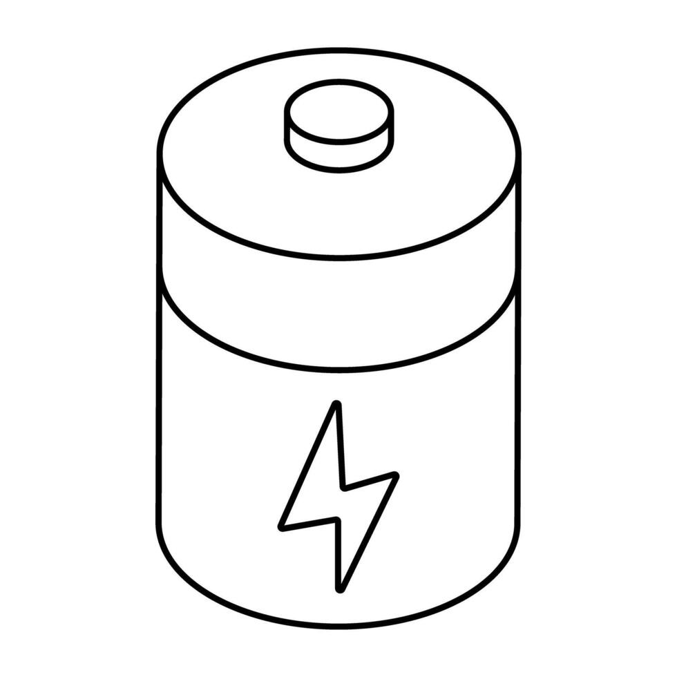 An icon design of battery cell vector