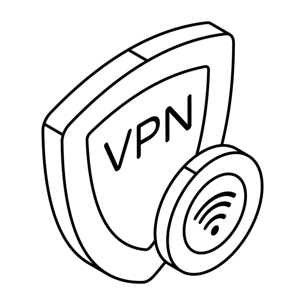 Creative design icon of vpn vector