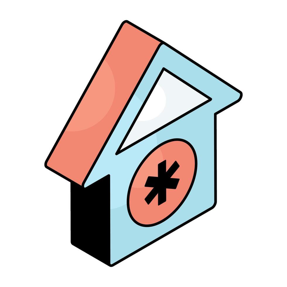 Modern design icon of clinic building vector