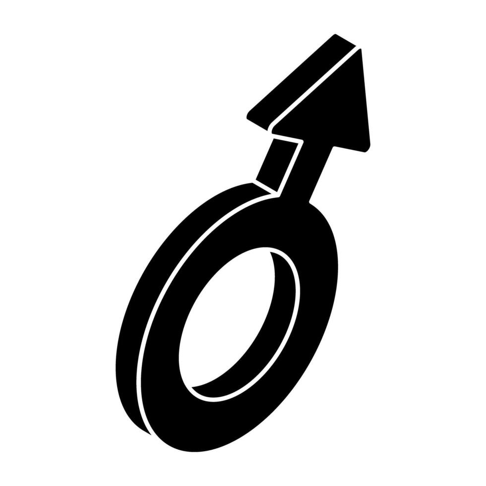 Editable design icon of male and female symbol, gender vectors