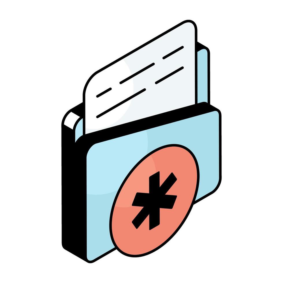 Premium download icon of medical folder vector