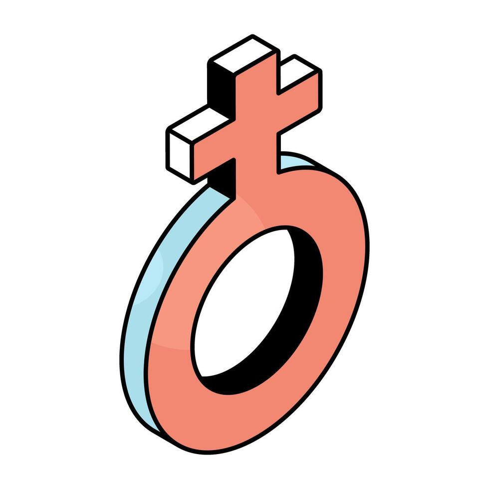 Editable design icon of female symbol vector