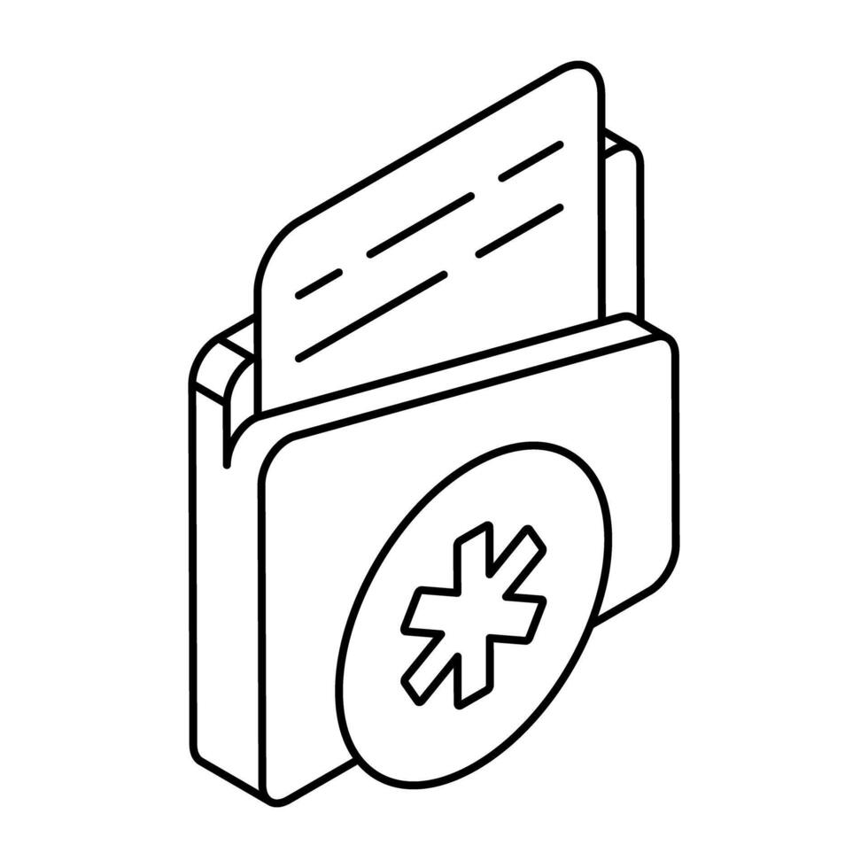 Premium download icon of medical folder vector