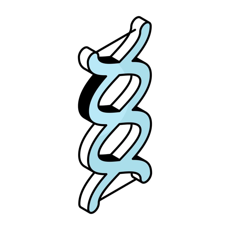 DNa icon in flat design vector