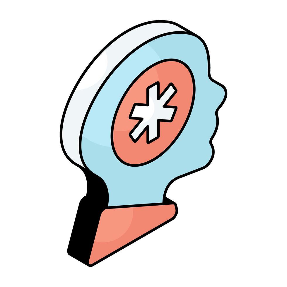 Perfect design icon of mental health vector