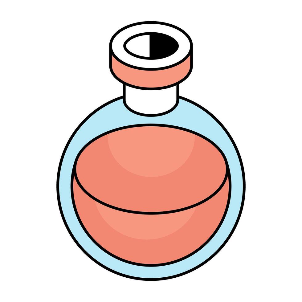 An editable design icon of chemical flask vector