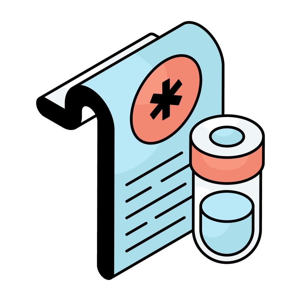 Trendy design icon of medical report vector