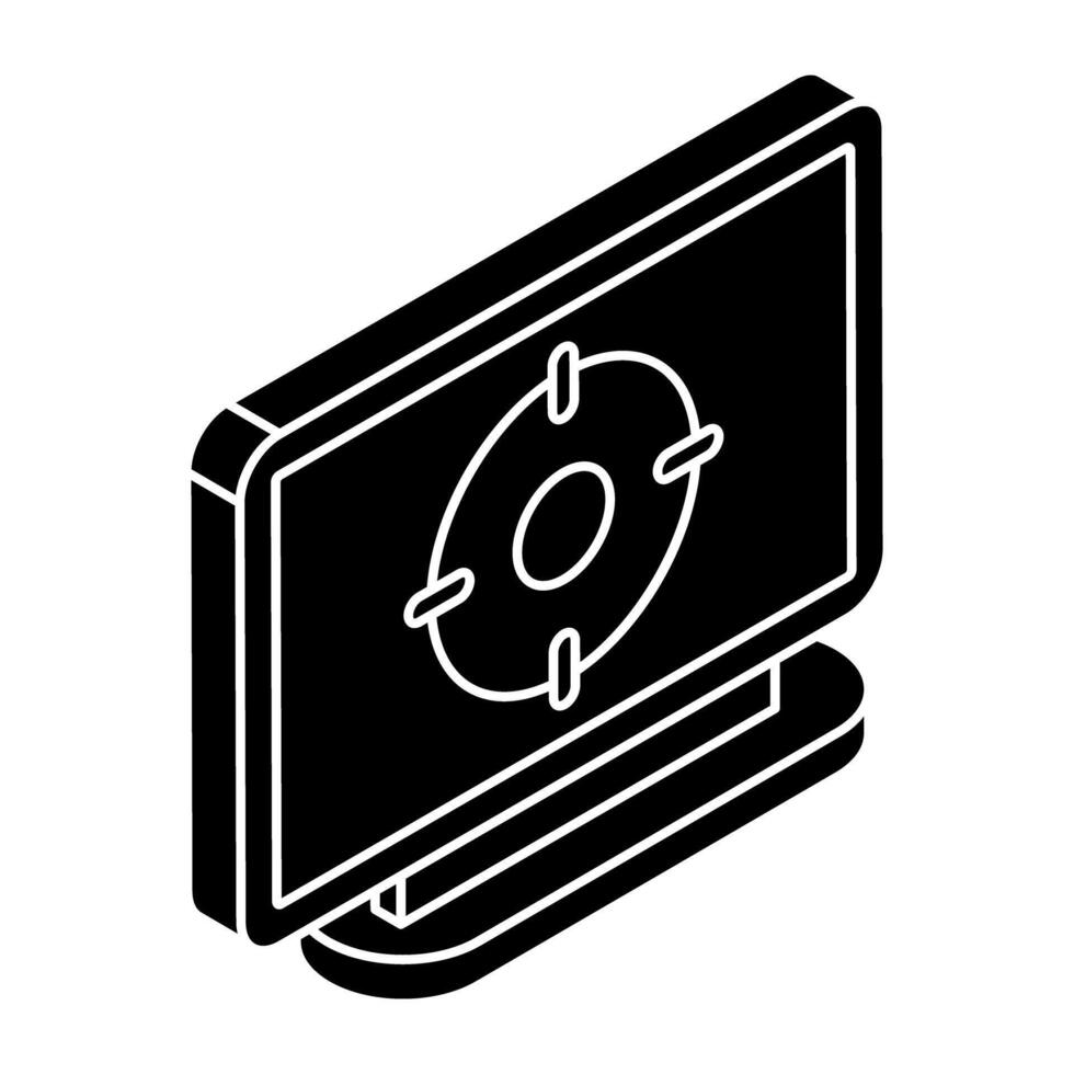 A unique design icon of focus vector