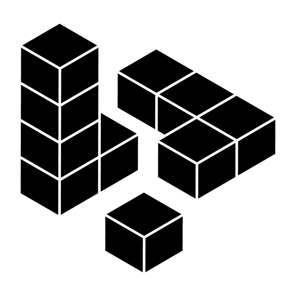 Premium design icon of building blocks vector